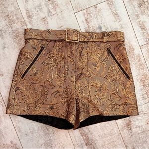 Lanvin 2014 collection gold shorts